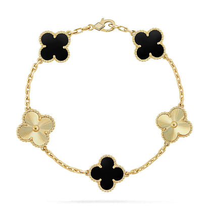 [?Vintora] CLOVER 5 MOTIF ONYXS BRACELET COLLECTION