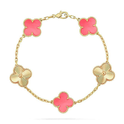 [?Vintora] CLOVER 5 MOTIFS  PINK MOP BRACELET COLLECTION