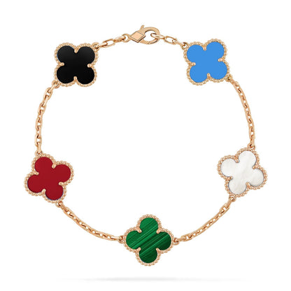 [?Vintora]CLOVER 5 MOTIFS MULTICOLOR BRACELET