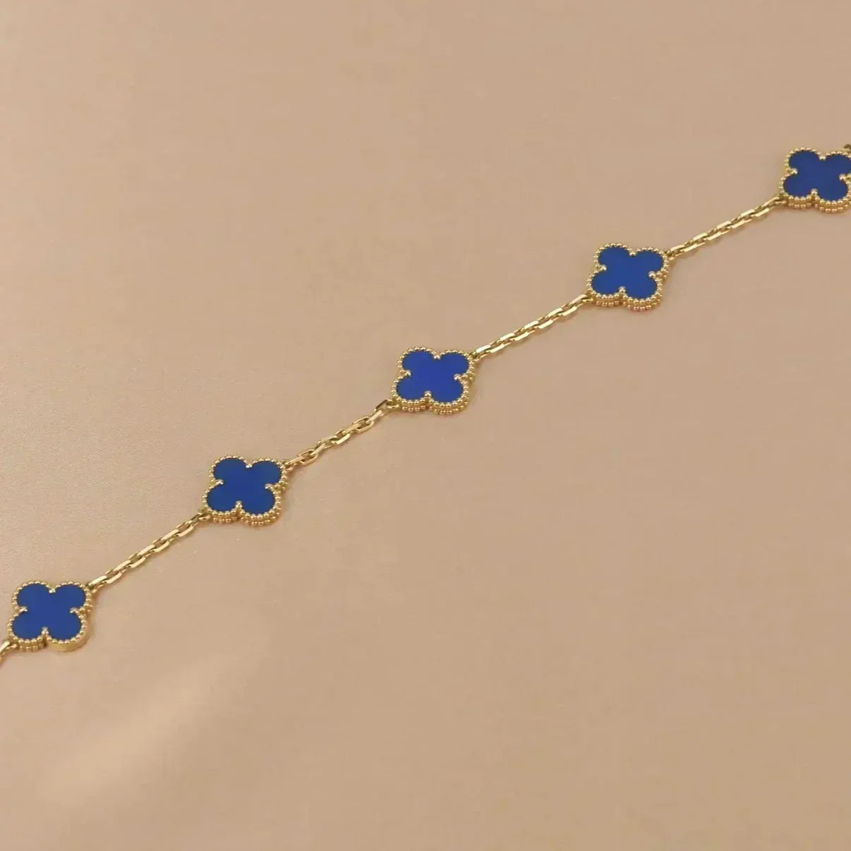 [?Vintora] CLOVER 5 MOTIF BLUE AGATE BRACELET COLLECTION