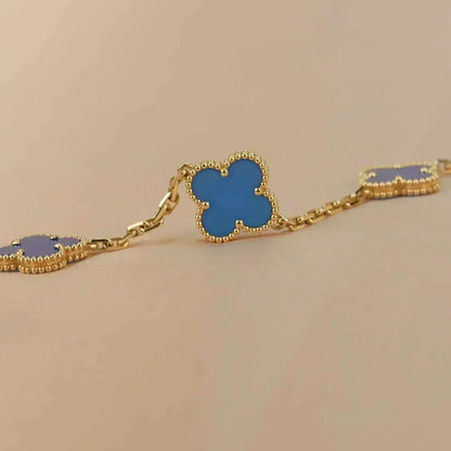 [?Vintora] CLOVER 5 MOTIF BLUE AGATE BRACELET COLLECTION