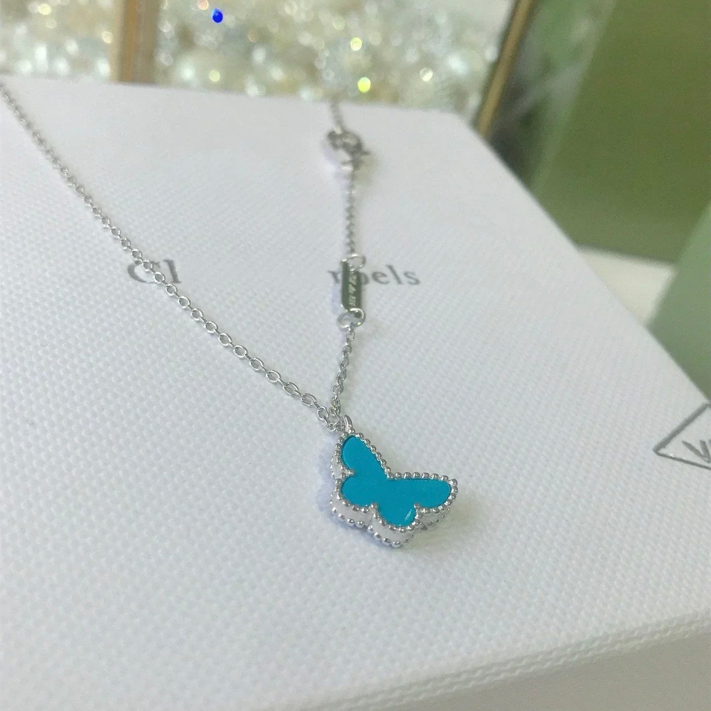 [Vintora]BRACELET PAPILLON TURQUOISE PAPILLON ARGENT