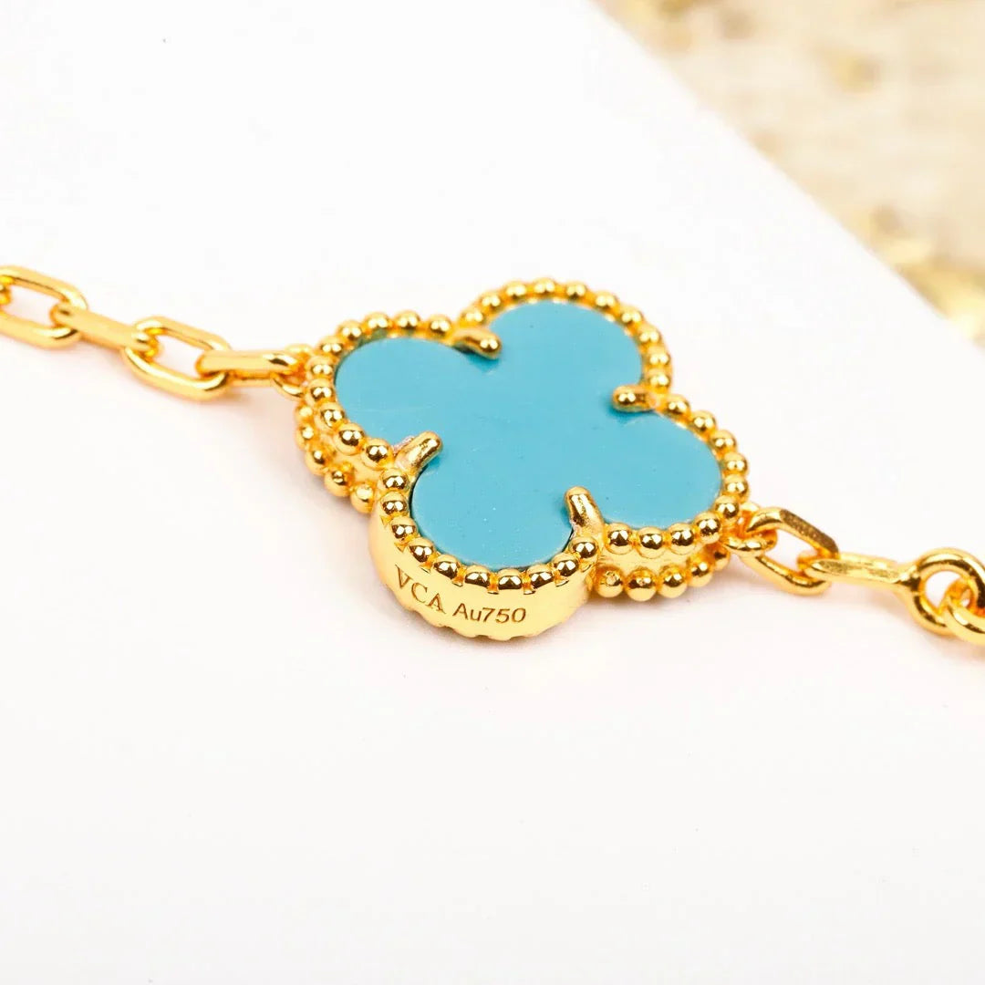 [?Vintora] CLOVER 5 MOTIF TURQUOISE BRACELET COLLECTION