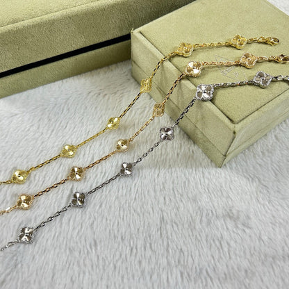 [?Vintora]BRACELET CLOVER 6 MOTIFS EN DIAMANTS