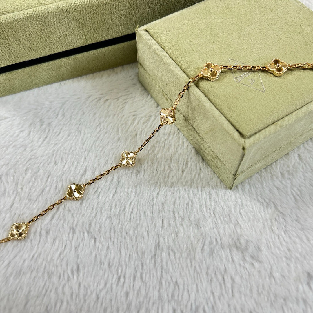 [?Vintora]BRACELET CLOVER 6 MOTIFS EN DIAMANTS
