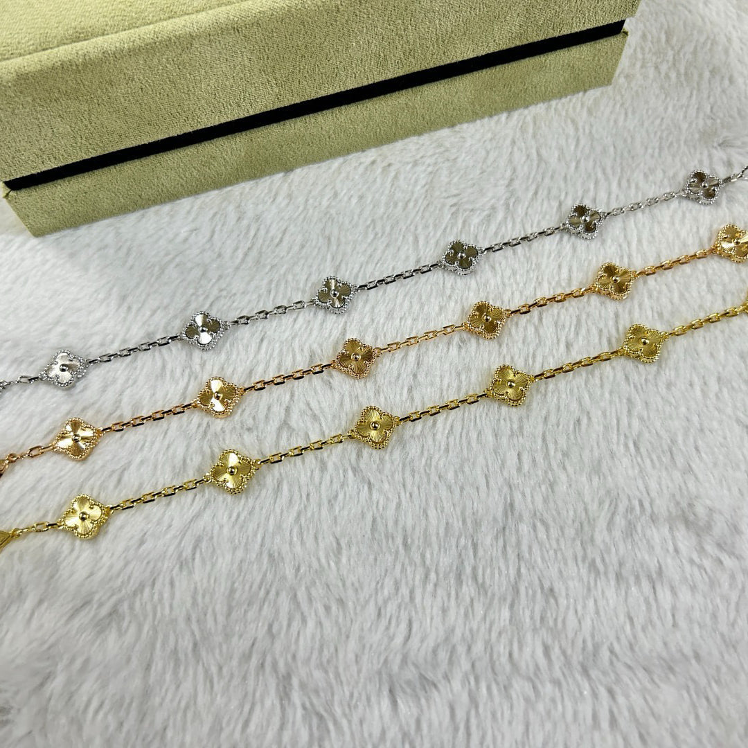 [?Vintora]BRACELET CLOVER 6 MOTIFS EN DIAMANTS