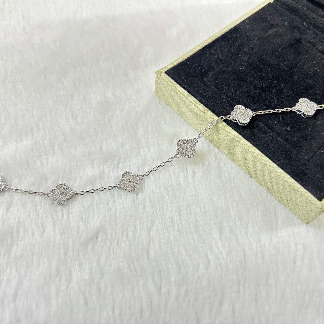 [?Vintora]BRACELET CLOVER 6 MOTIFS DIAMANTS