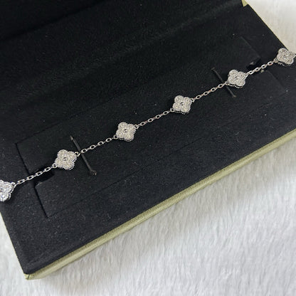 [?Vintora]BRACELET CLOVER 6 MOTIFS DIAMANTS