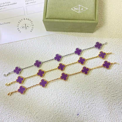 [?Vintora] CLOVER 5 MOTIF VIOLET BRACELET COLLECTION