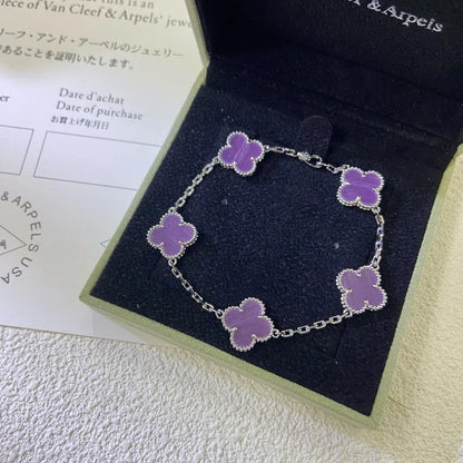[?Vintora] CLOVER 5 MOTIF VIOLET BRACELET COLLECTION