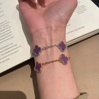 [?Vintora] CLOVER 5 MOTIF VIOLET BRACELET COLLECTION