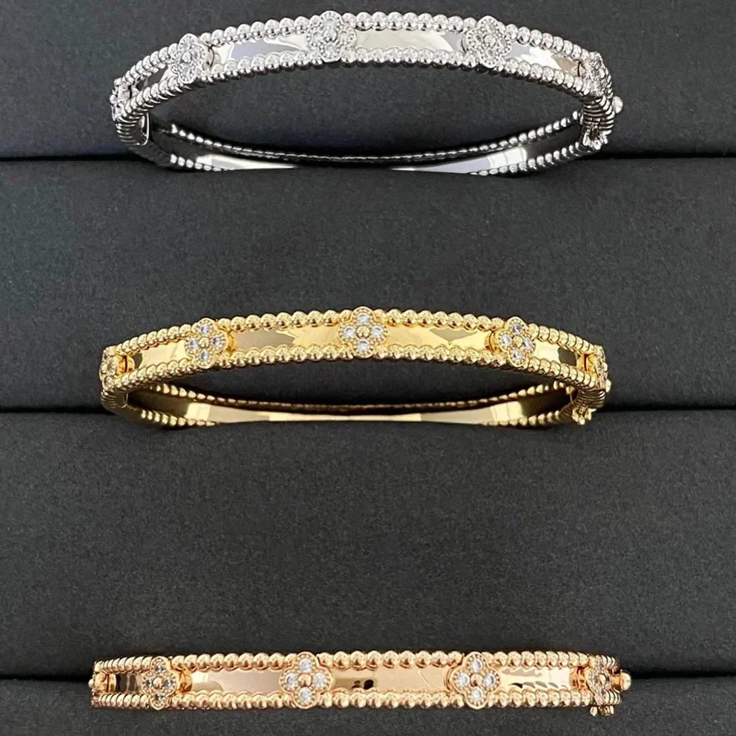 [Vintora]BRACELET CLOVER DIAMANTS 4MM