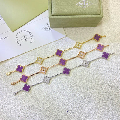 [?Vintora] CLOVER 5 MOTIF VIOLET BRACELET COLLECTION