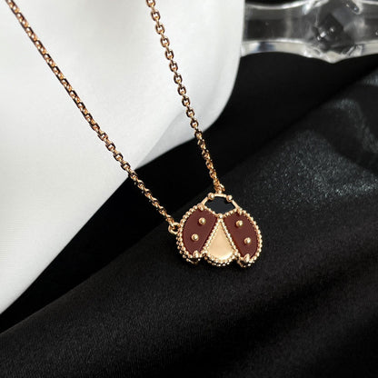 [Vintora]COLLIER COCCINELLE CORNALINES LUCKY