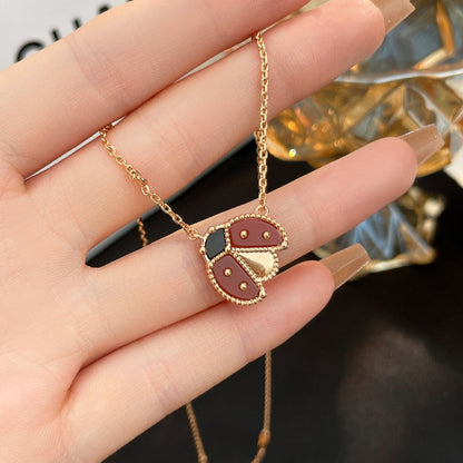 [Vintora]COLLIER COCCINELLE CORNALINES LUCKY