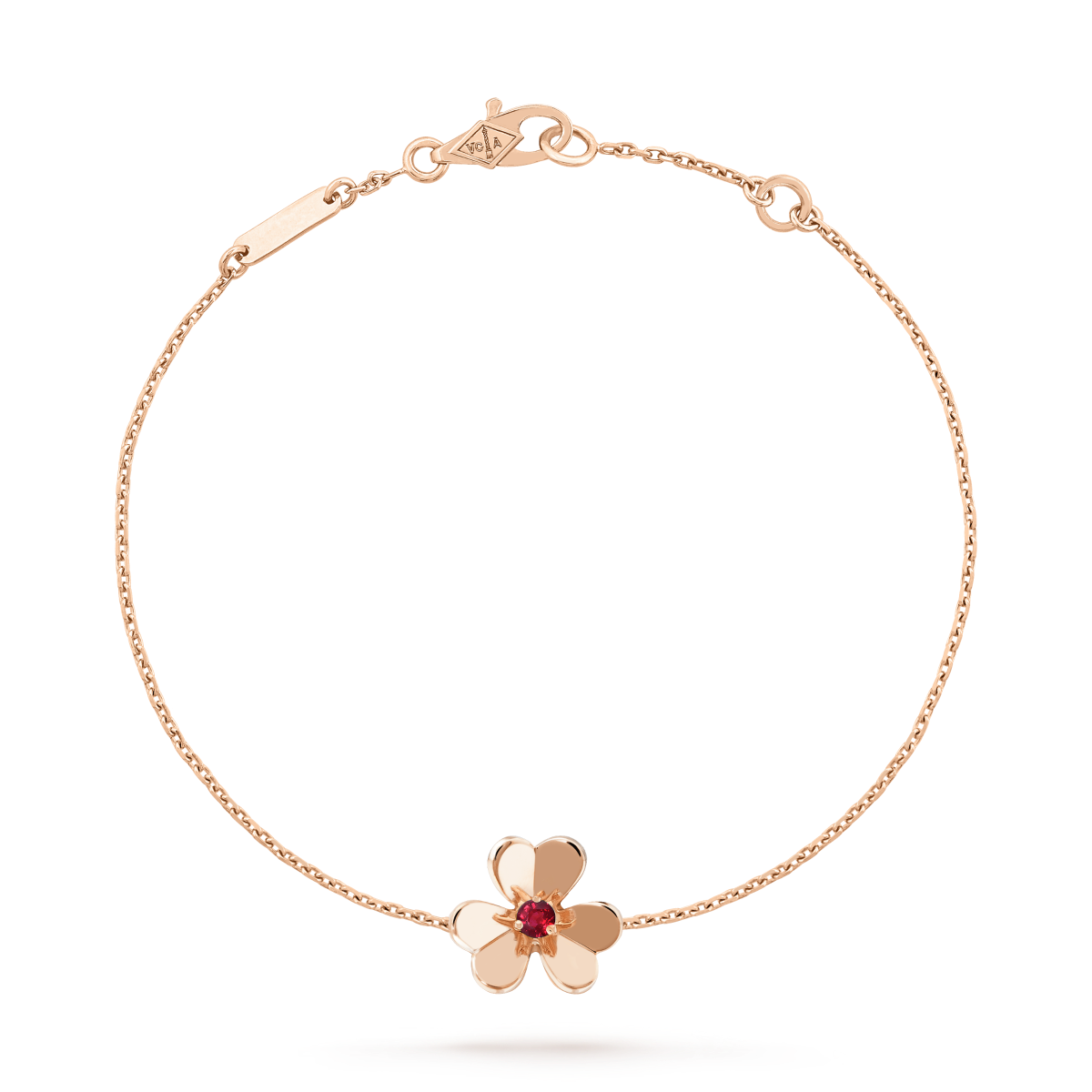[Vintora]BRACELET FRIVOLE FLEUR OR MALACHITE ROSE