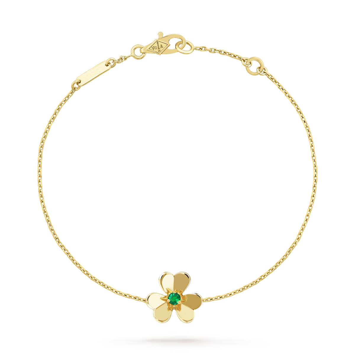 [Vintora]BRACELET FRIVOLE FLEUR OR MALACHITE ROSE