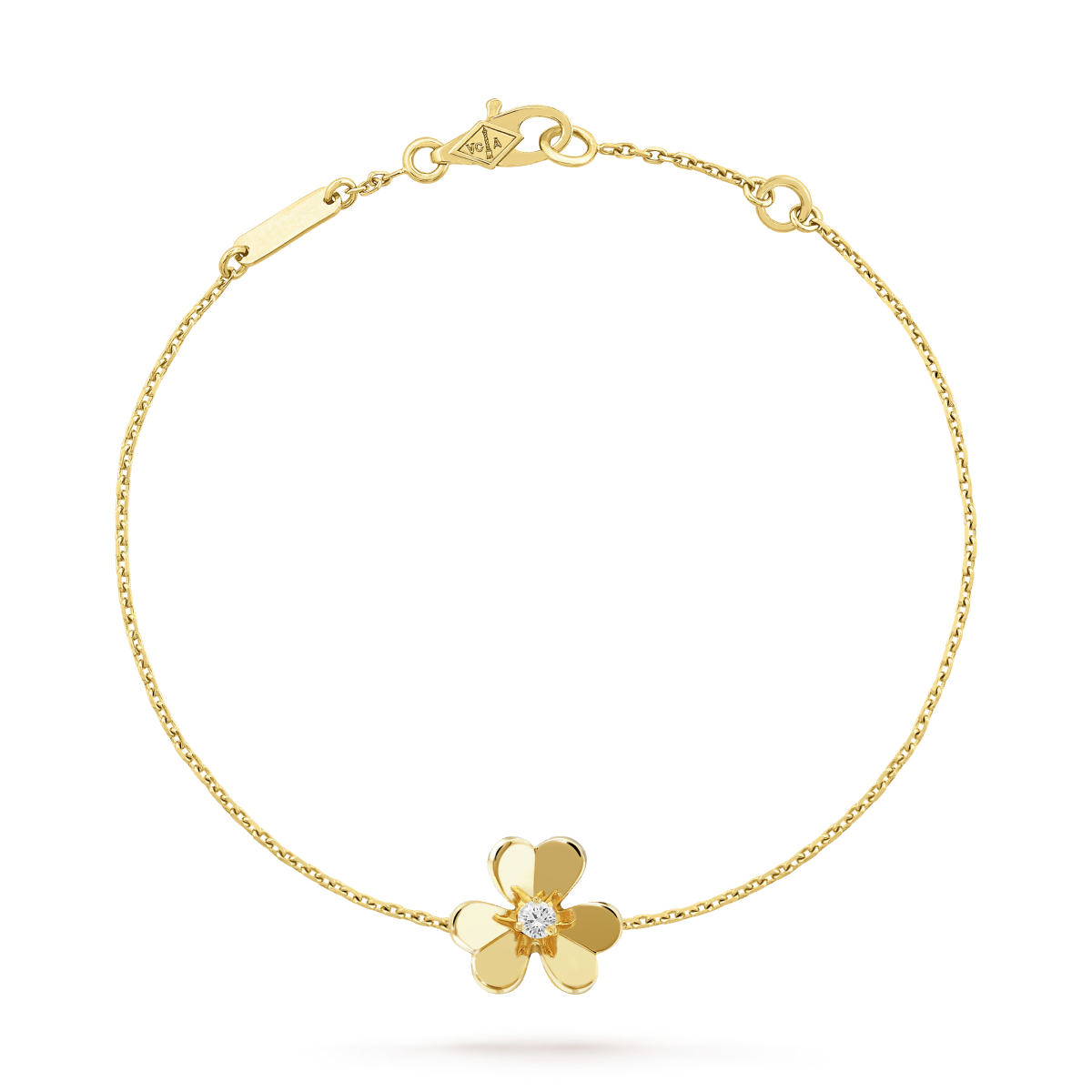 [Vintora]BRACELET FRIVOLE FLEUR OR MALACHITE ROSE