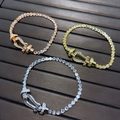 [Vintora]FORCE  HORSESHOE  DIAMOND TENNIS BRACELET