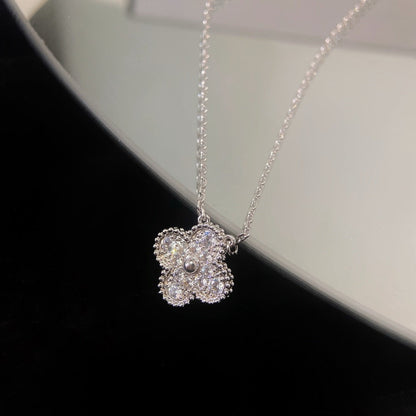 [Vintora]COLLIER FLEUR UNIQUE DIAMANT TRÈFLE 15MM