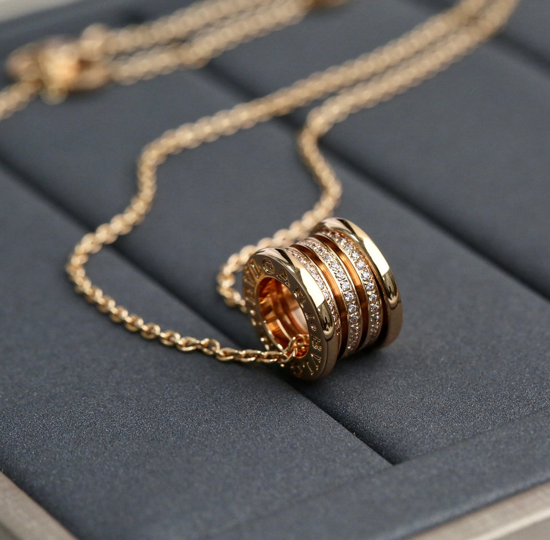 [Vintora]ZERO 1 PINK GOLD DIAMOND NECKLACE