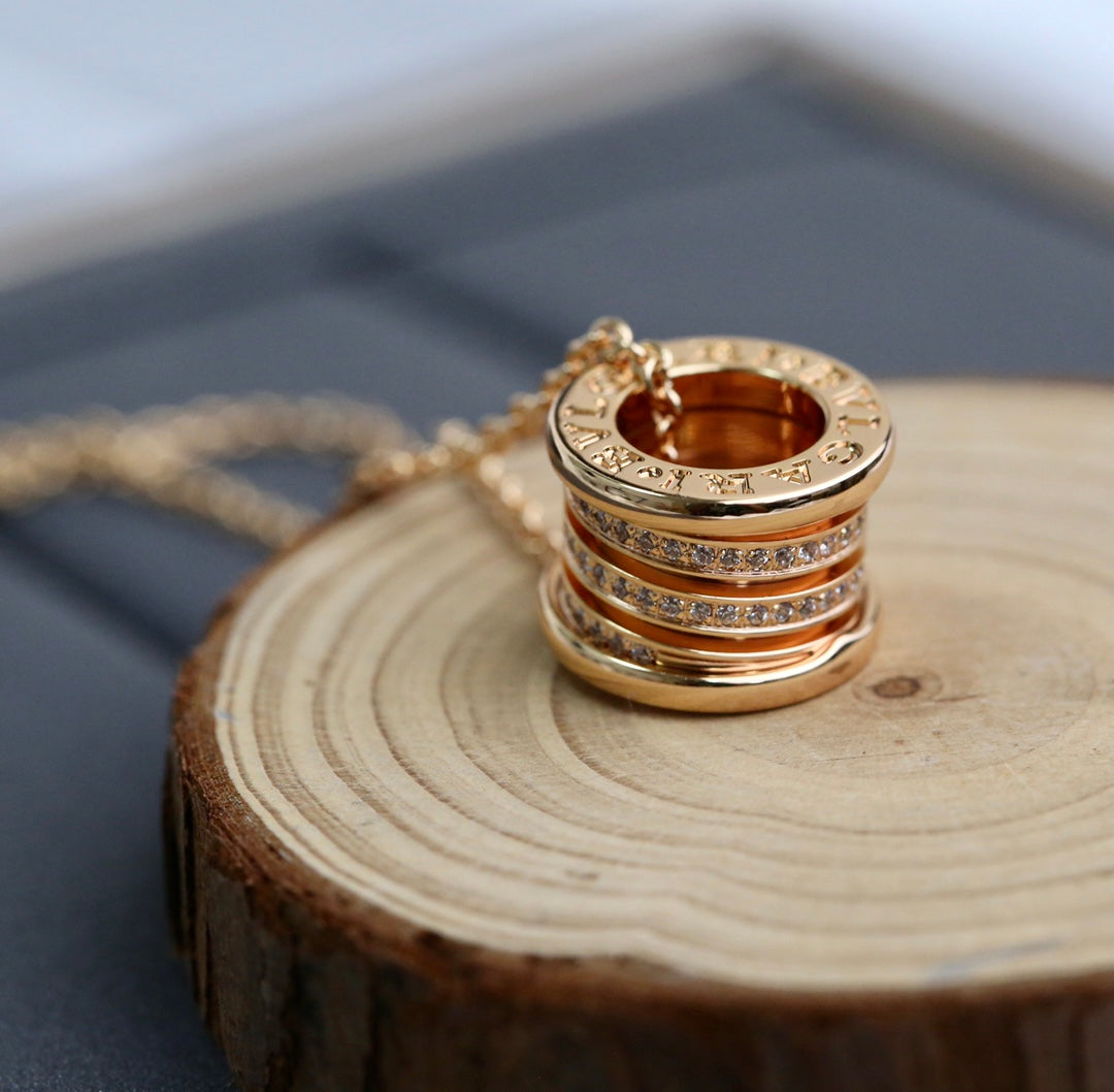 [Vintora]ZERO 1 PINK GOLD DIAMOND NECKLACE