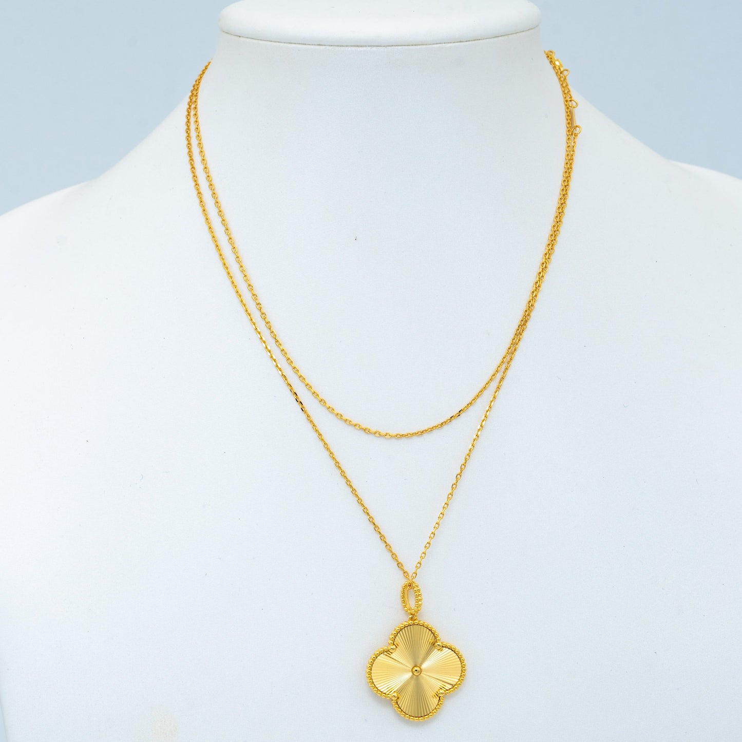 [Vintora]COLLIER PENDENTIF CLOVER 25MM OR