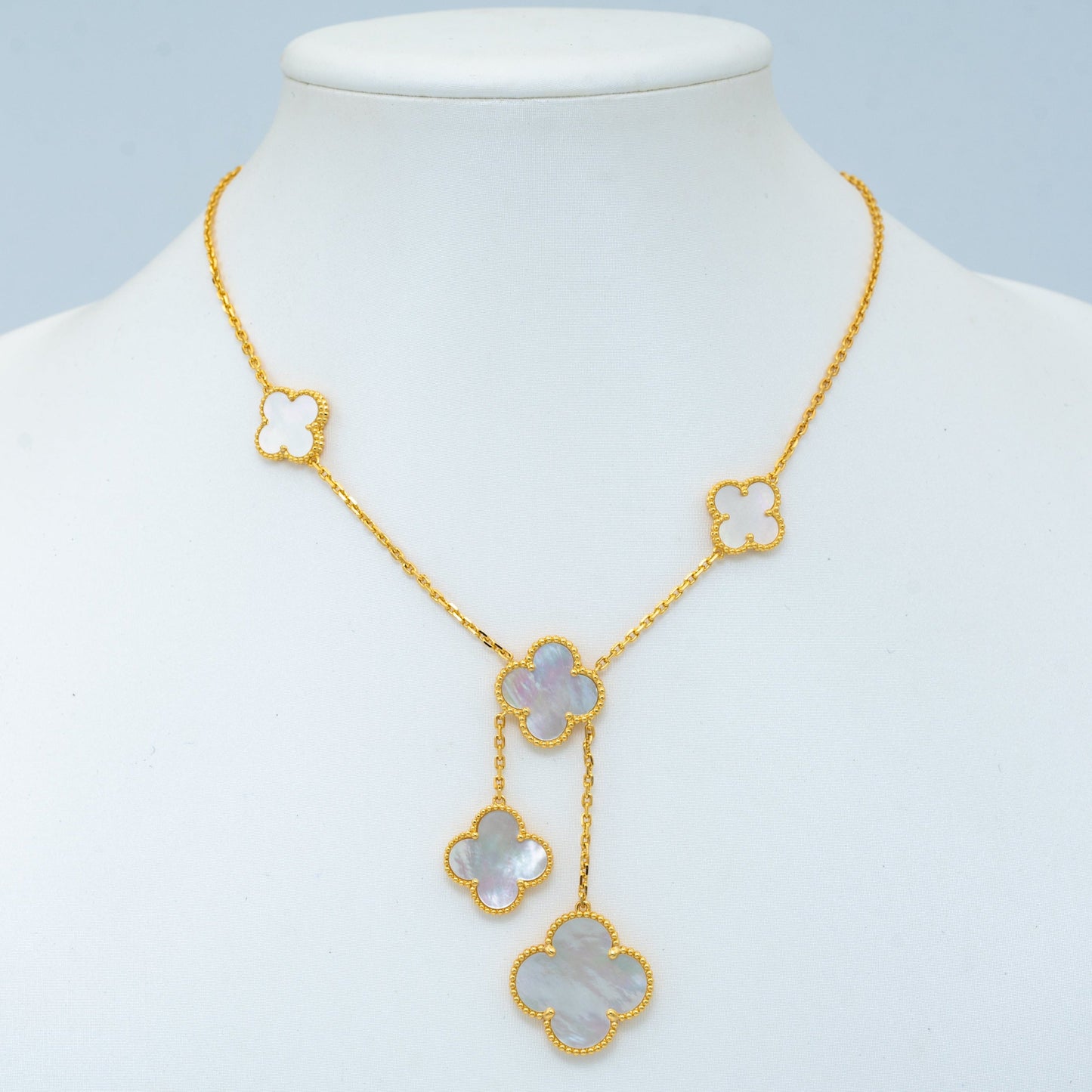 [Vintora]COLLIER TRÈFLE NŒUD DE PERLES 6 MOTIFS