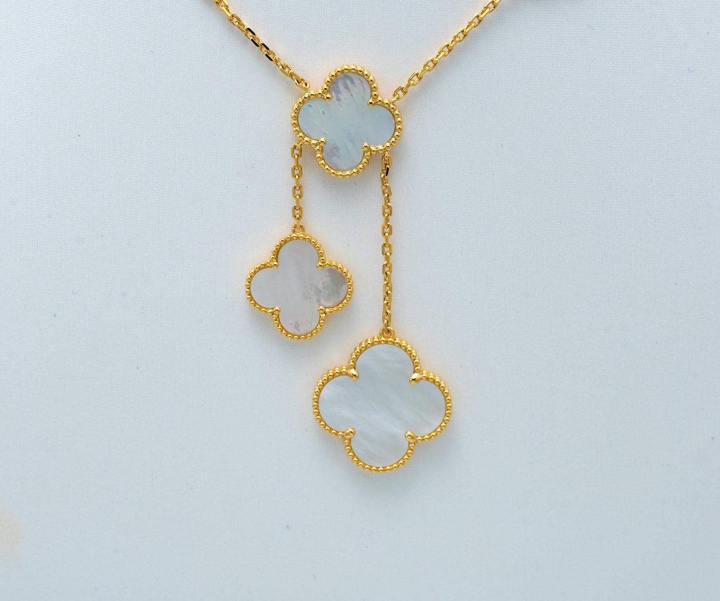 [Vintora]COLLIER TRÈFLE NŒUD DE PERLES 6 MOTIFS