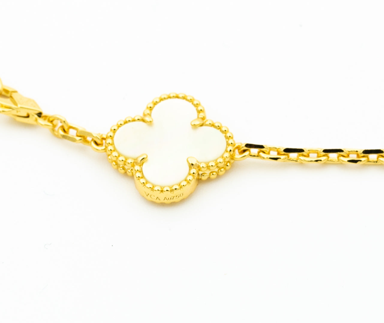 [Vintora]BRACELET CLOVER 5 MOTIFS ONYX NOP