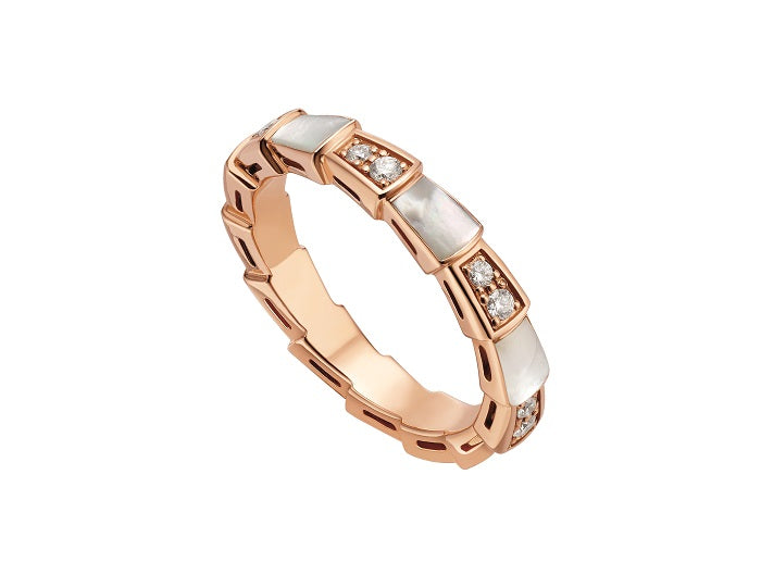 [Vintora]SERPENTI RING PINK GOLD DIAMOND MOP 3MM