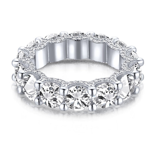 [Vintora Jewelry]Gorgeous Round Cut Tennis Ring