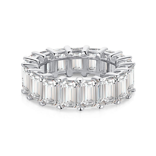 [Vintora Jewelry]0.75 Carat Elegant Emerald Cut Tennis Ring