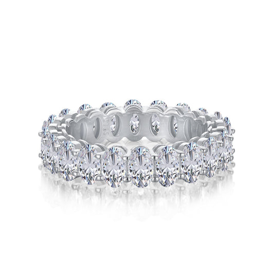 [Vintora Jewelry]Ornate Oval Cut Tennis Ring