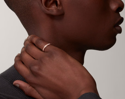 [Vintora]LOVE RING 2.6mm-wide full-diamond ring Rose Gold