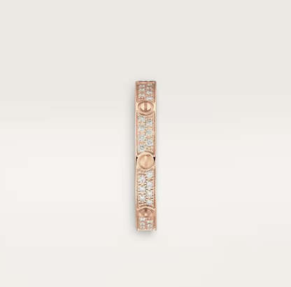 [Vintora]LOVE RING 2.6mm-wide full-diamond ring Rose Gold