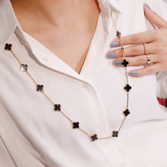 [Vintora]CLOVER 20 MOTIFS ONYX ROSE GOLD
