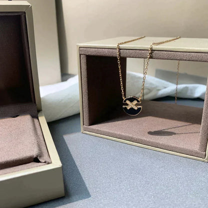 [Vintora]JEUX DE ROSE GOLD DIAMOND NECKLACE