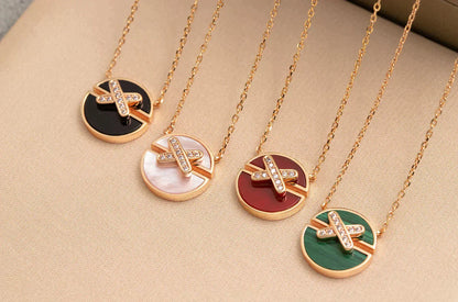 [Vintora]JEUX DE ROSE GOLD DIAMOND NECKLACE