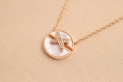 [Vintora]JEUX DE ROSE GOLD DIAMOND NECKLACE