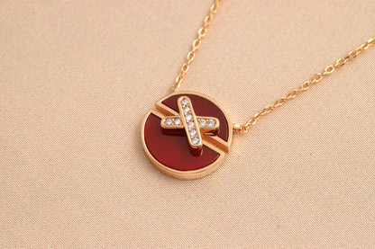 [Vintora]JEUX DE ROSE GOLD DIAMOND NECKLACE