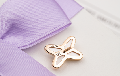 [Vintora]JEUX DE WHITE MOP ROSE GOLD DIAMOND EARRINGS
