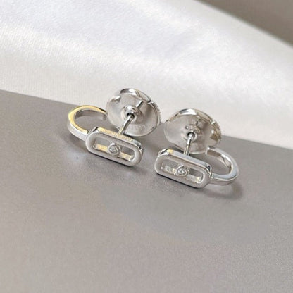 [Vintora]CREOLES MOVE UNO MINI 1 DIAMOND EARRINGS