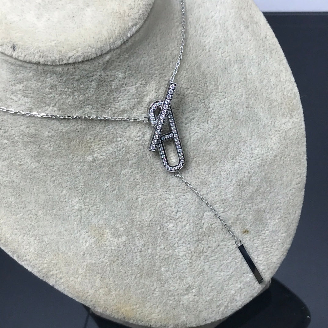 [Vintora]HM NECKLACE PLATINUM ROSE GOLD DIAMOND