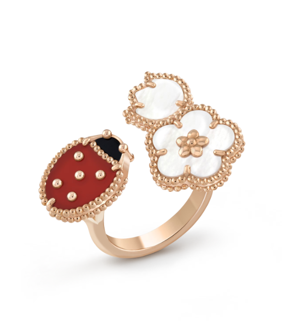 [Vintora]LUCKY 3 MOTIF ROSE GOLD RING