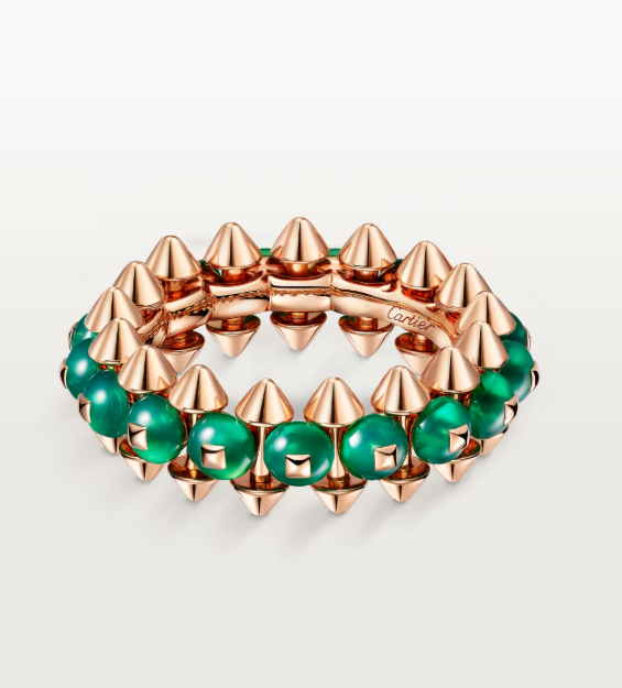 [Vintora]CLASH ELEGANT ROSE GOLD RING FEATURING NATURAL AGATE