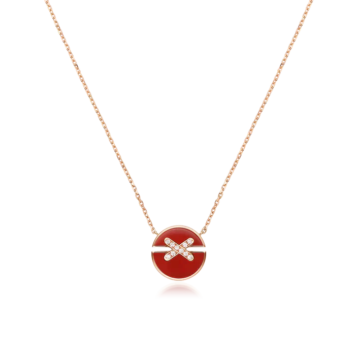 [Vintora]JEUX DE ROSE GOLD DIAMOND NECKLACE