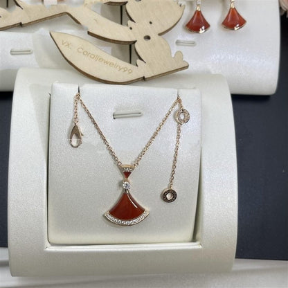 [Vintora]DREAM NECKLACE CARNELIAN DIAMOND