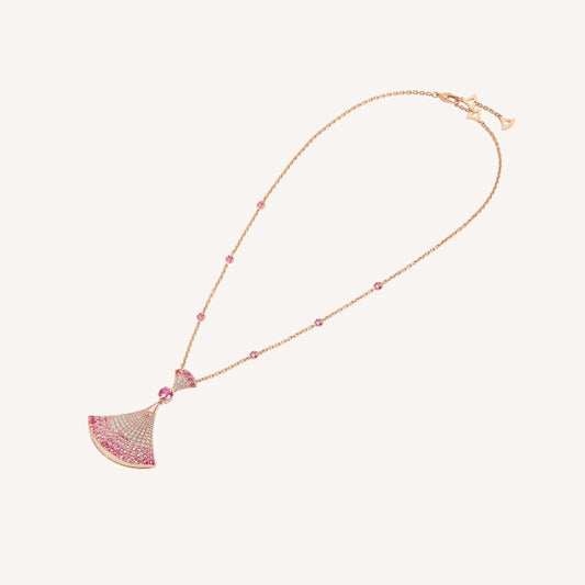 [Vintora]DREAM NECKLACK DIAMOND PINK GOLD