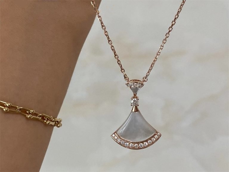 [Vintora]DREAM NECKLACE MOP PINK GOLD DIAMOND